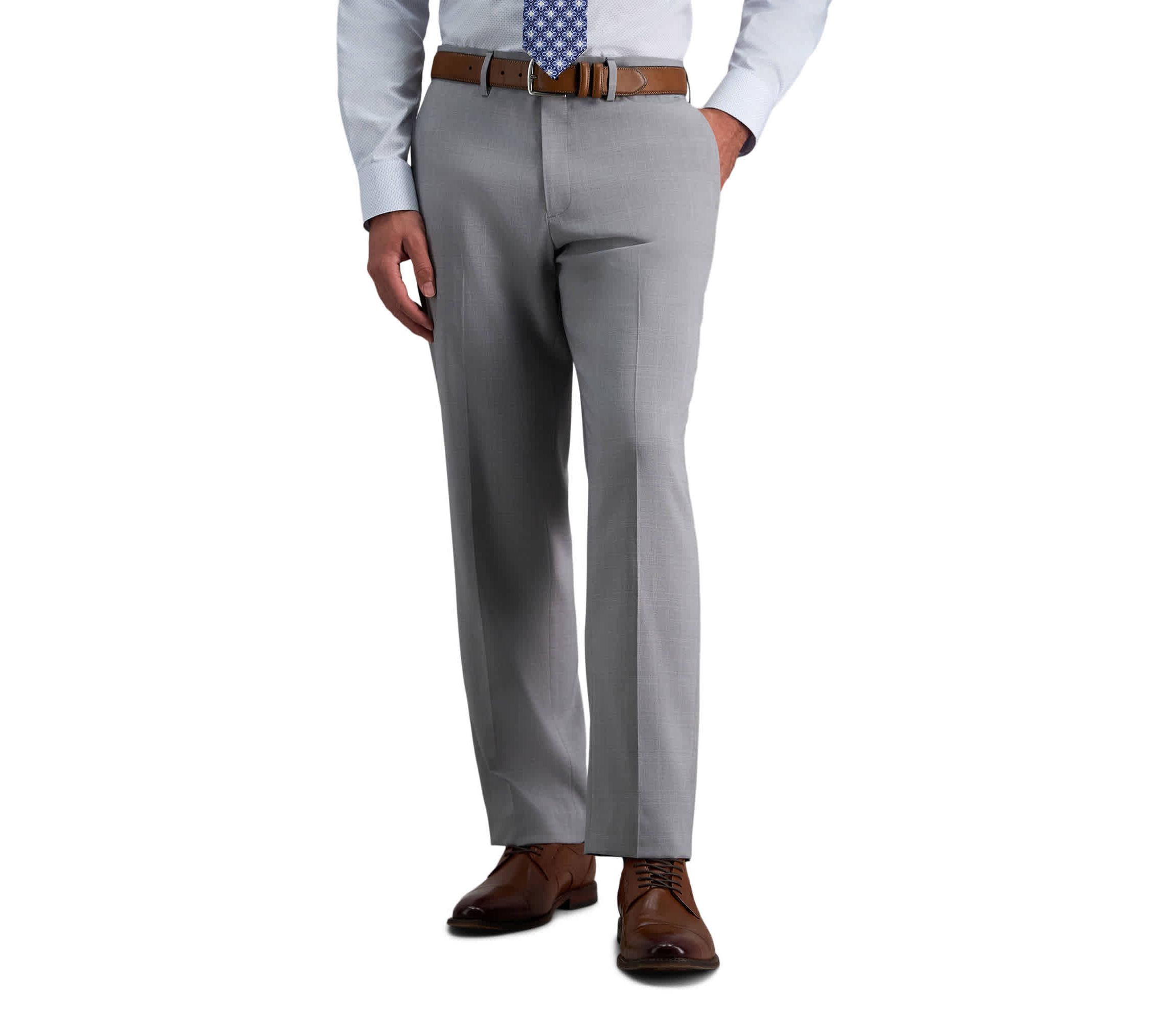 slim fit dress slacks Haggar The Active Series Urban Utility Straight Fit Cargo Pants, Flat Front in Medium Grey main image 1