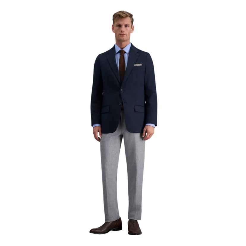 Premium Comfort Melange Broken Twill Slim Fit Dress Pant