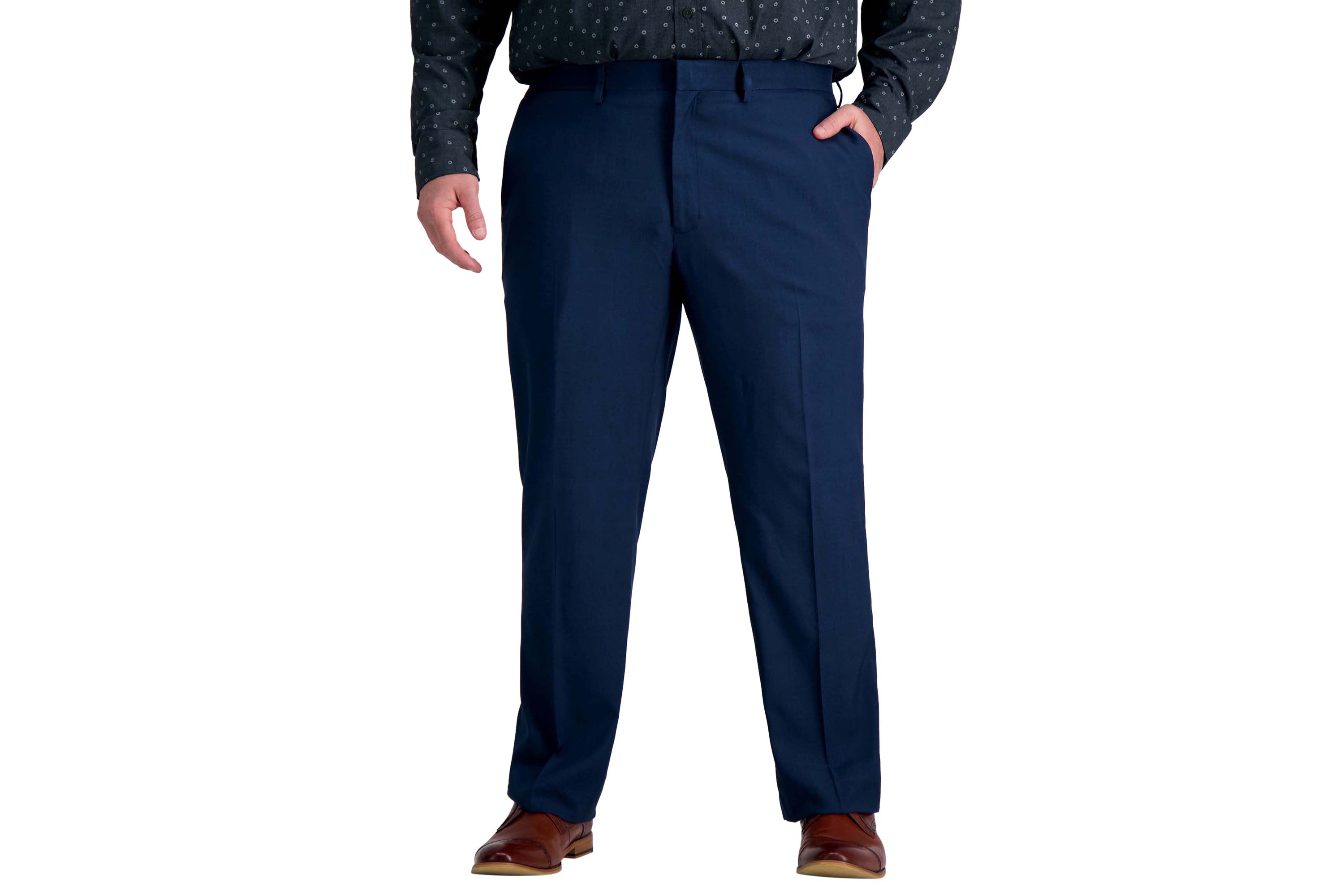 Big & Tall Premium Comfort Straight Fit Flat Front Pant