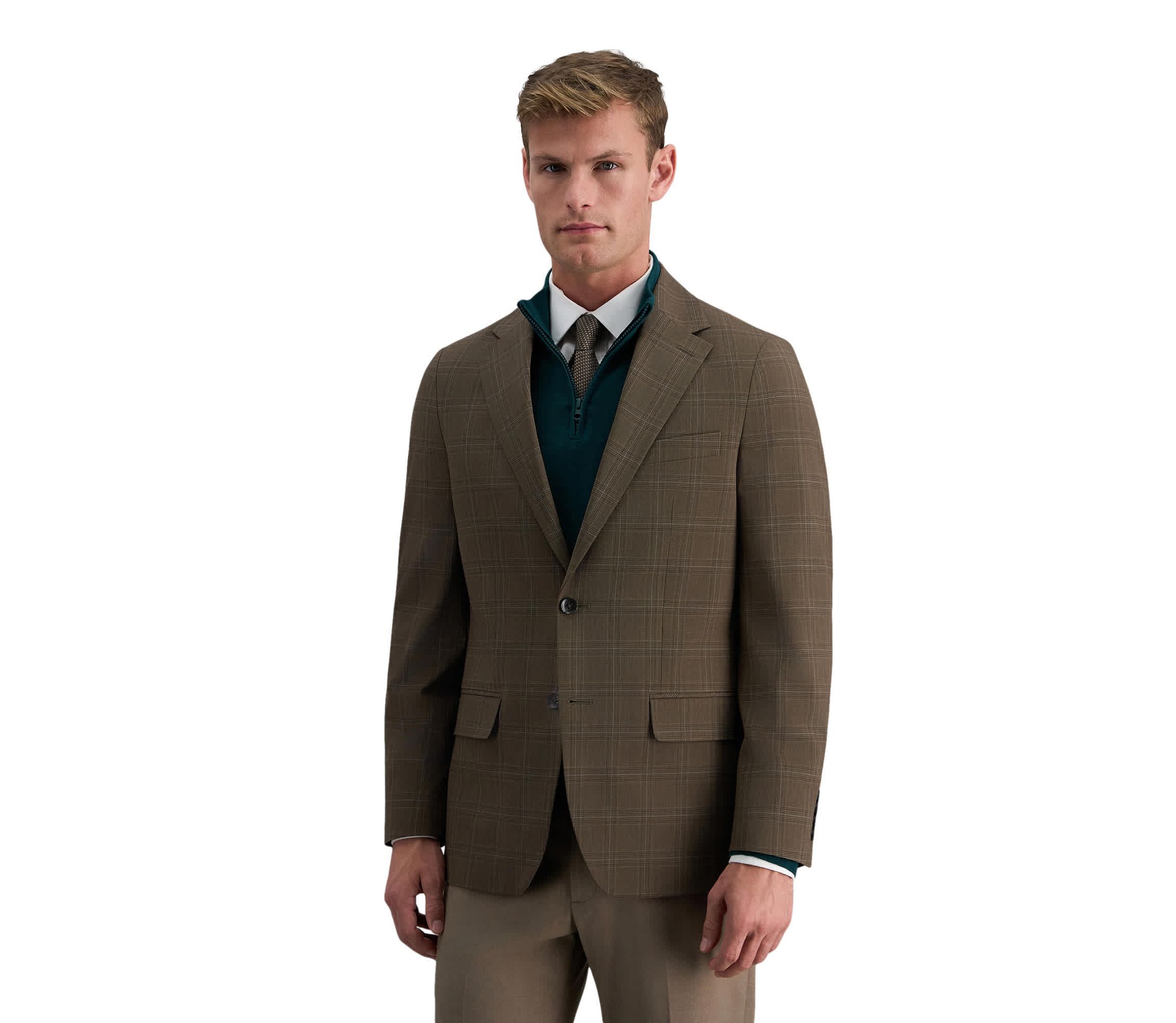 slim fit dress slacks Haggar Men's Smart Wash Slim Fit Dress Shirt - Blue main image 1