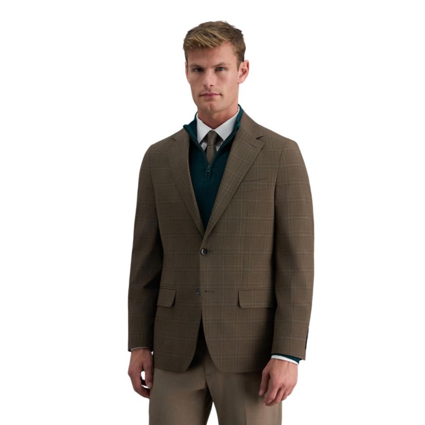 J.M. Haggar™ Mens Slim Fit Plaid Windowpane Sport Coat