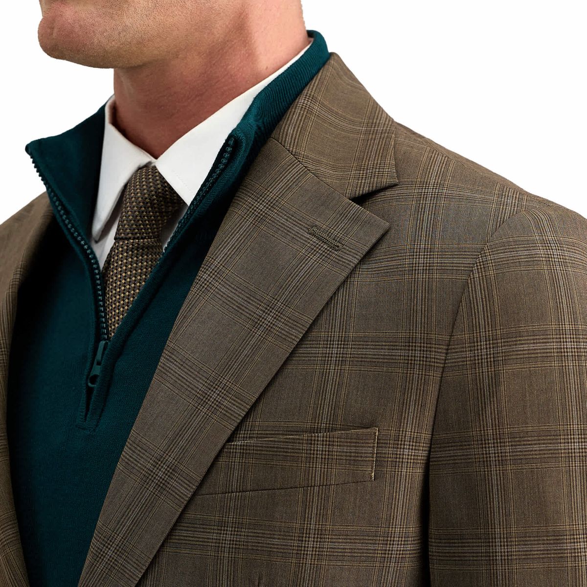 J.M. Haggar™ Mens Slim Fit Plaid Windowpane Sport Coat