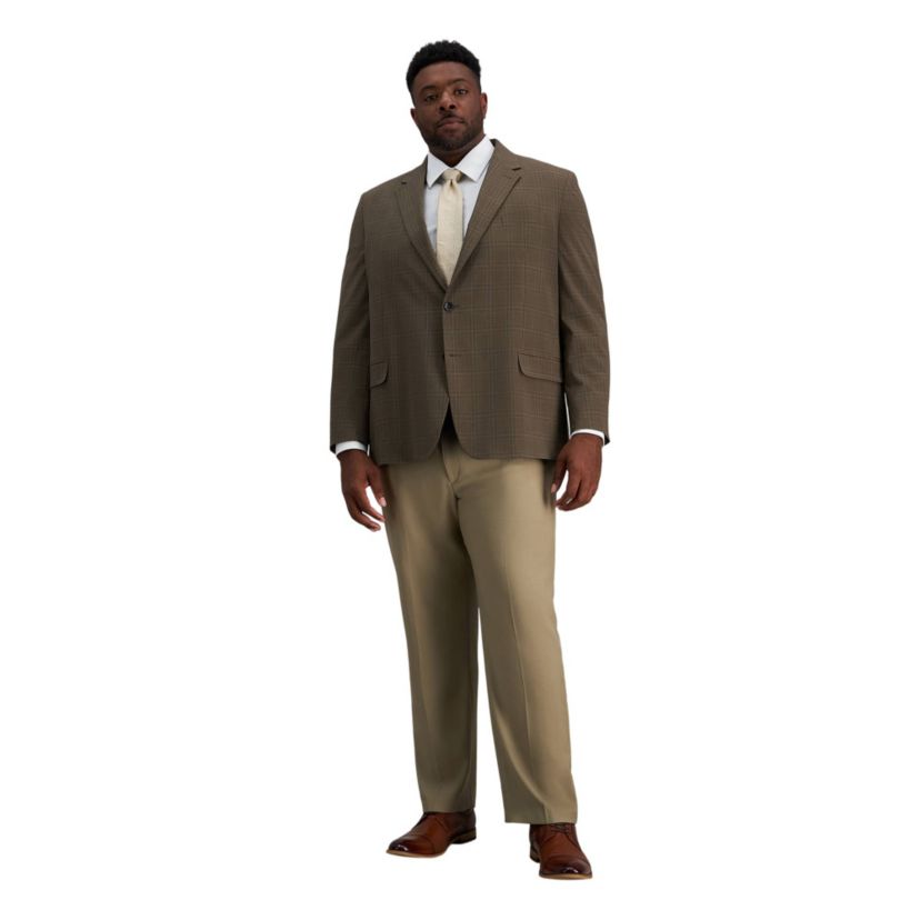 Big & Tall J.M. Haggar™ Tailored Fit Plaid Windowpane Sport Coat