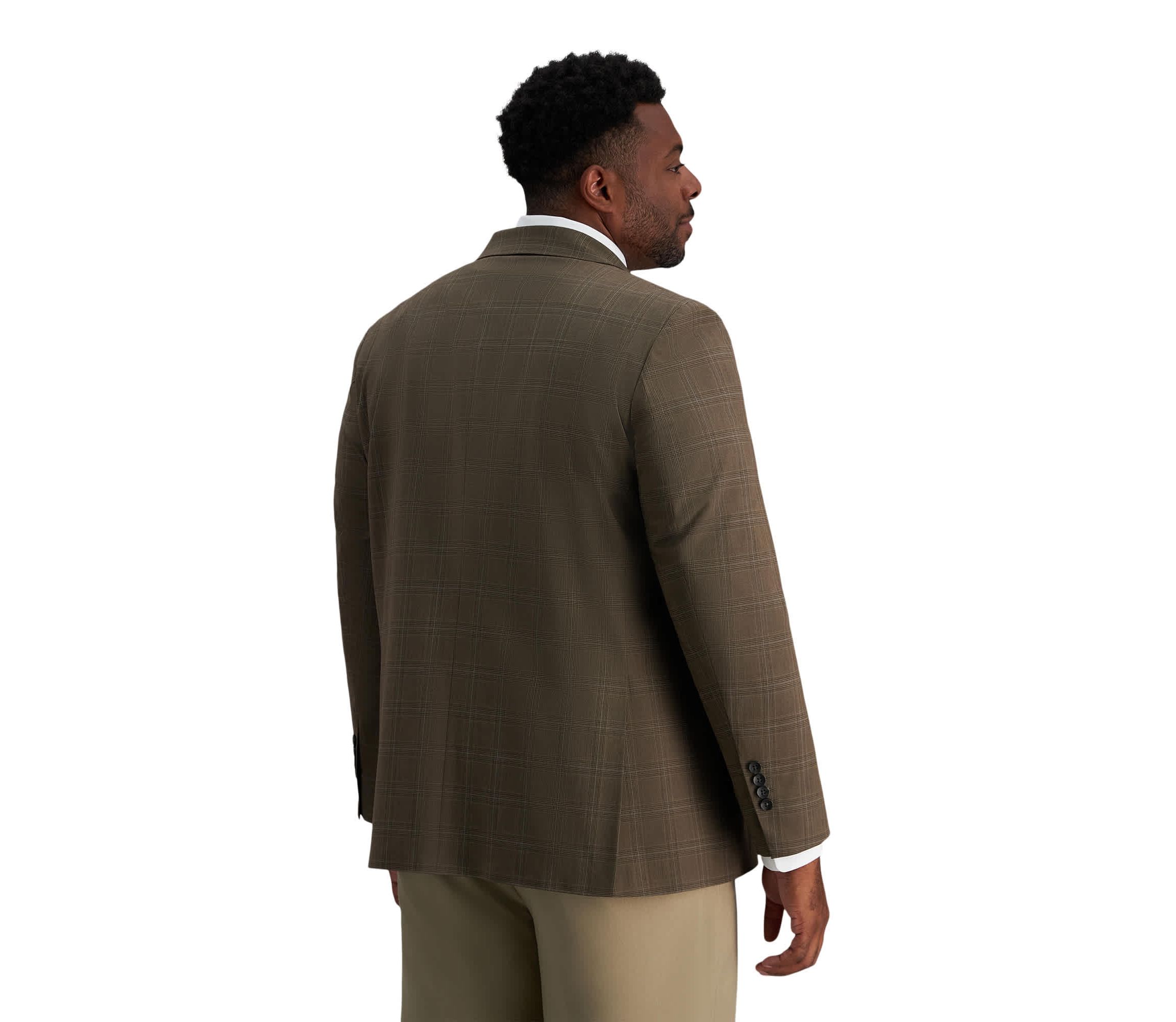 Big & Tall J.M. Haggar™ Tailored Fit Plaid Windowpane Sport Coat