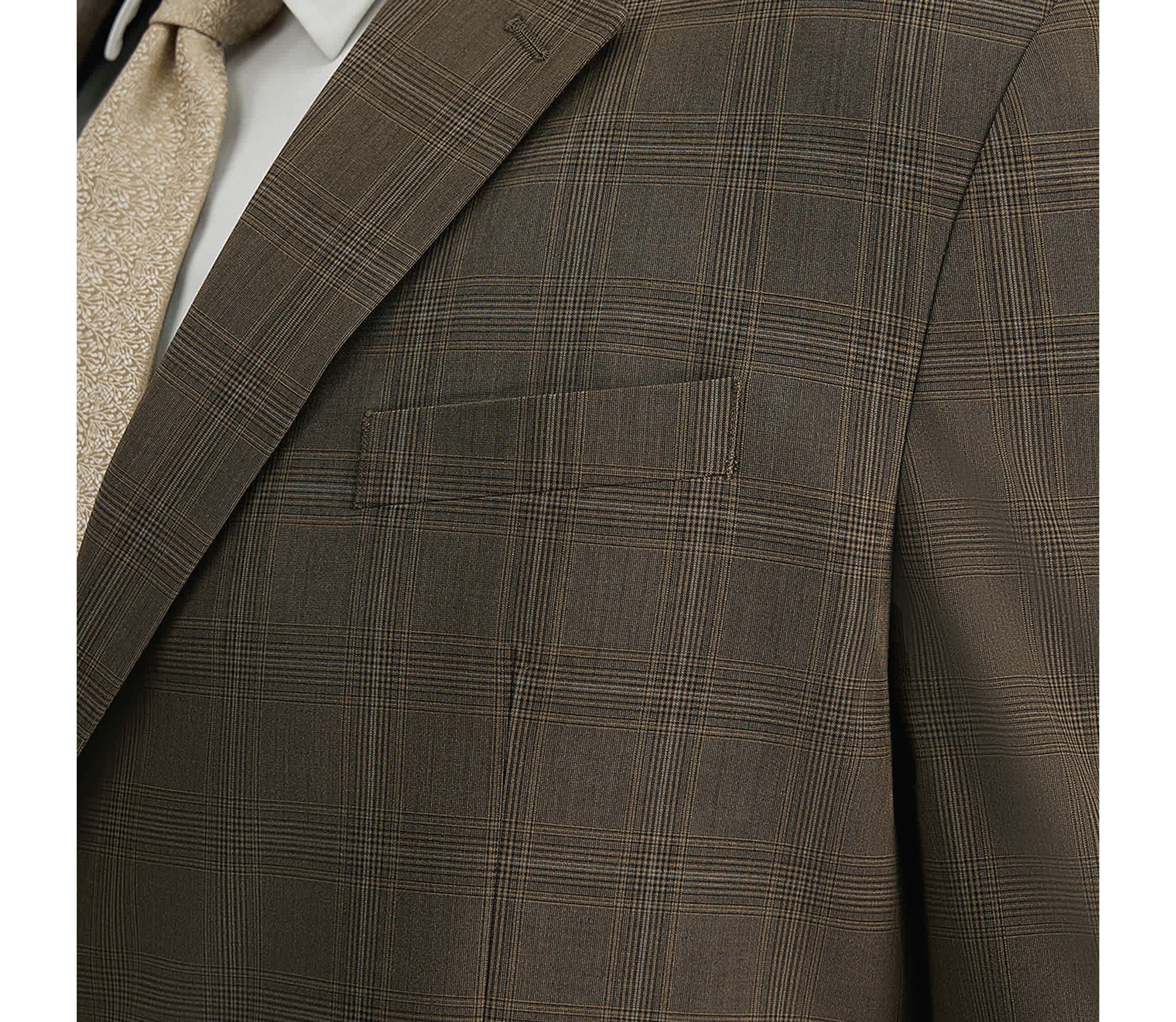 Big & Tall J.M. Haggar™ Tailored Fit Plaid Windowpane Sport Coat