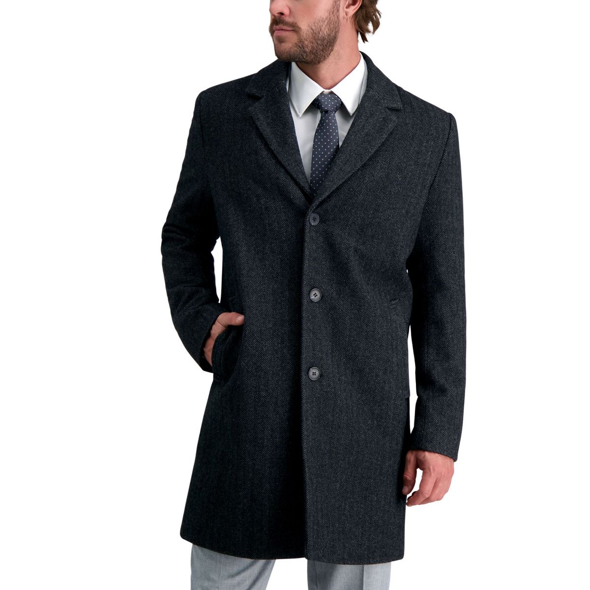 J.M. Haggar™ Herringbone Top Coat