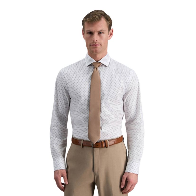 haggar dress shirts slim fit Haggar Wrinkle Free Slim Fit Dress Shirt in Black main image 1