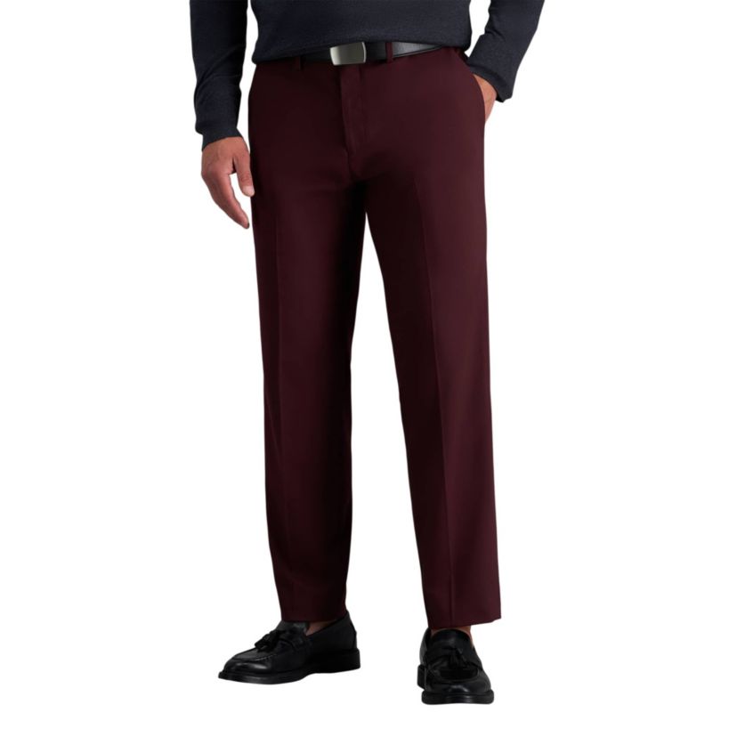 J.M. Haggar™ Mens Tailored Fit Burgundy Diamond Weave Suit Separates Pant