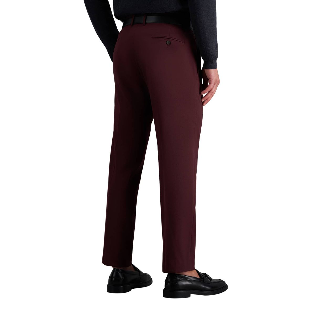 J.M. Haggar™ Mens Tailored Fit Burgundy Diamond Weave Suit Separates Pant