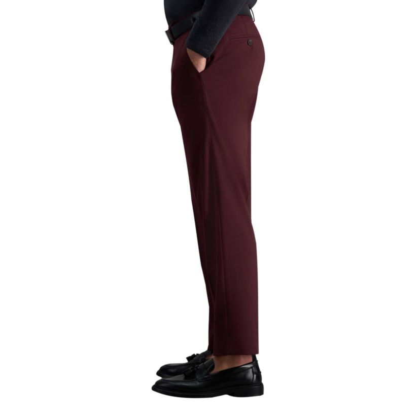 J.M. Haggar™ Mens Tailored Fit Burgundy Diamond Weave Suit Separates Pant