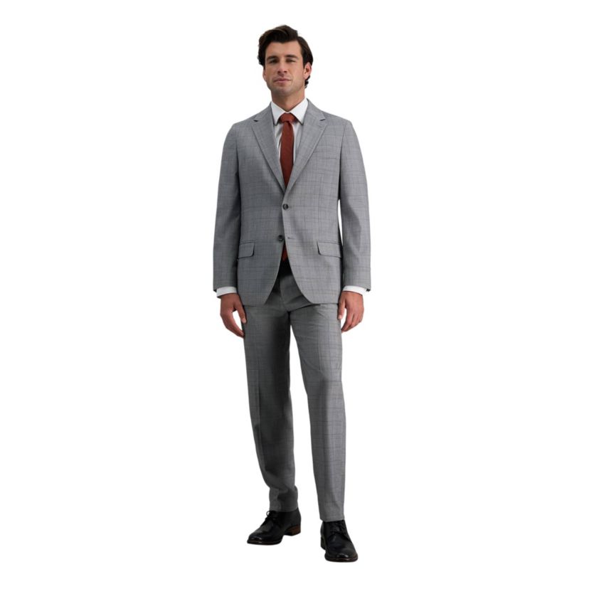 J.M. Haggar™ Mens Tailored FIt Stretch Plaid Suit Separate Pant