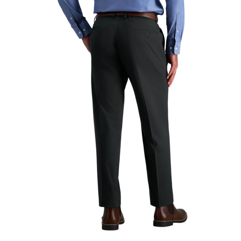 J.M. Haggar™ Mens Tailored Fit Dark Green Stretch Weave Flat Front Suit Separates Pant