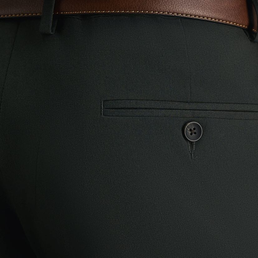 J.M. Haggar™ Mens Tailored Fit Dark Green Stretch Weave Flat Front Suit Separates Pant