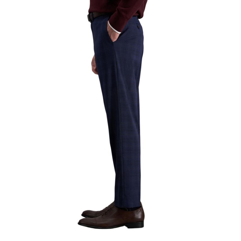 J.M. Haggar™ Slim Fit Blue Plaid Flat Front Suit Separates Pant