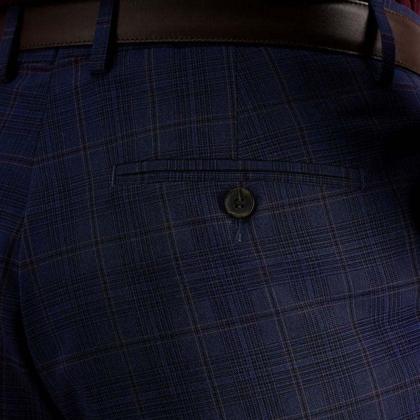 J.M. Haggar™ Slim Fit Blue Plaid Flat Front Suit Separates Pant