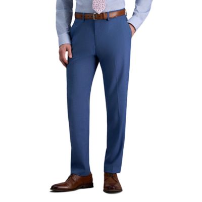 Haggar Men's Smart Wash Premium Stretch Slim Fit Flat Front Suit Separates Pant, Azure, 36 x 29