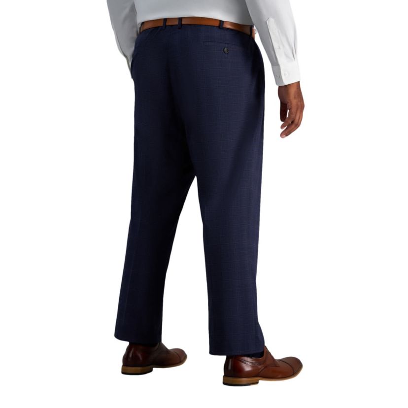 Big & Tall J.M. Haggar™ Slim Fit Blue Plaid Suit Separate Pant