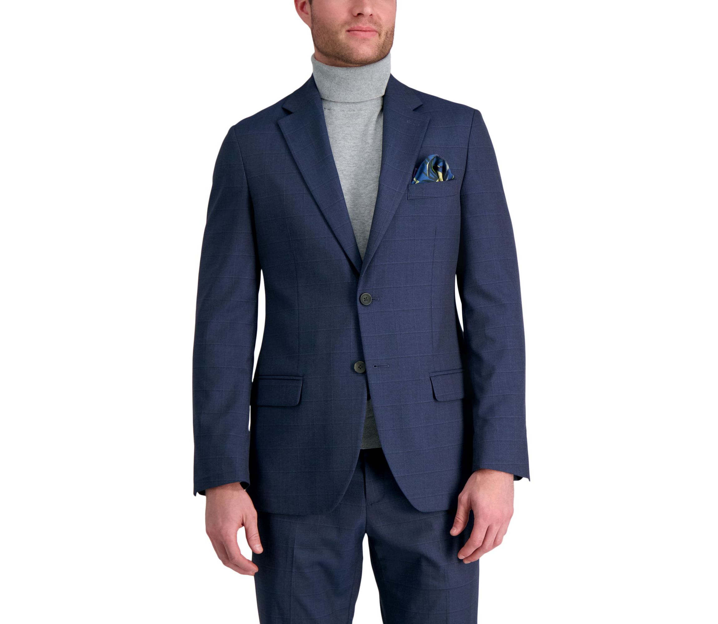 J.M. Haggar™ Tailored Fit Windowpane Suit Separate Jacket