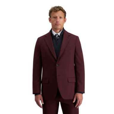 J.M. Haggar™ Men's Tailored Fit Burgundy Diamond Weave Suit Separates Jacket