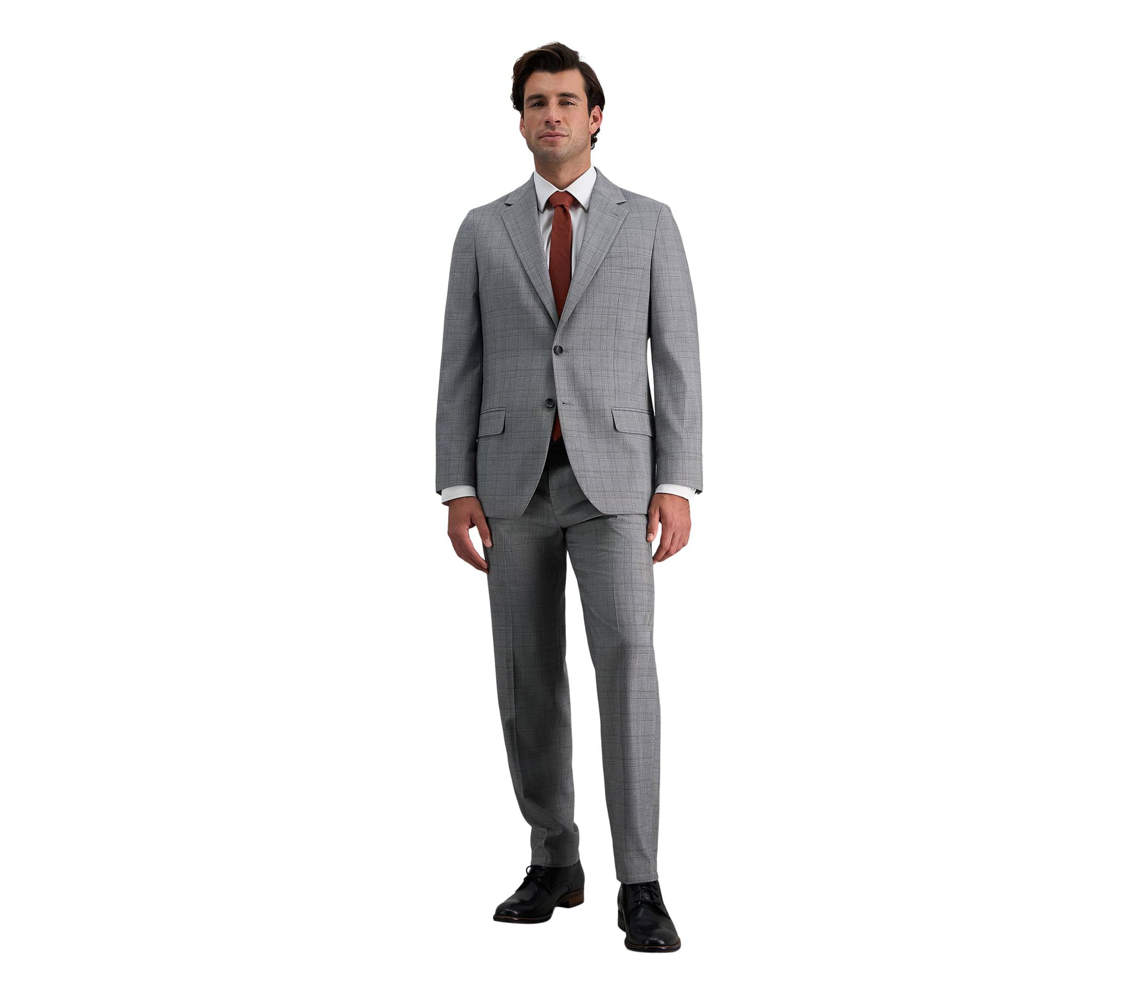 J.M. Haggar™ Mens Tailored Fit Stretch Plaid Suit Separate Jacket