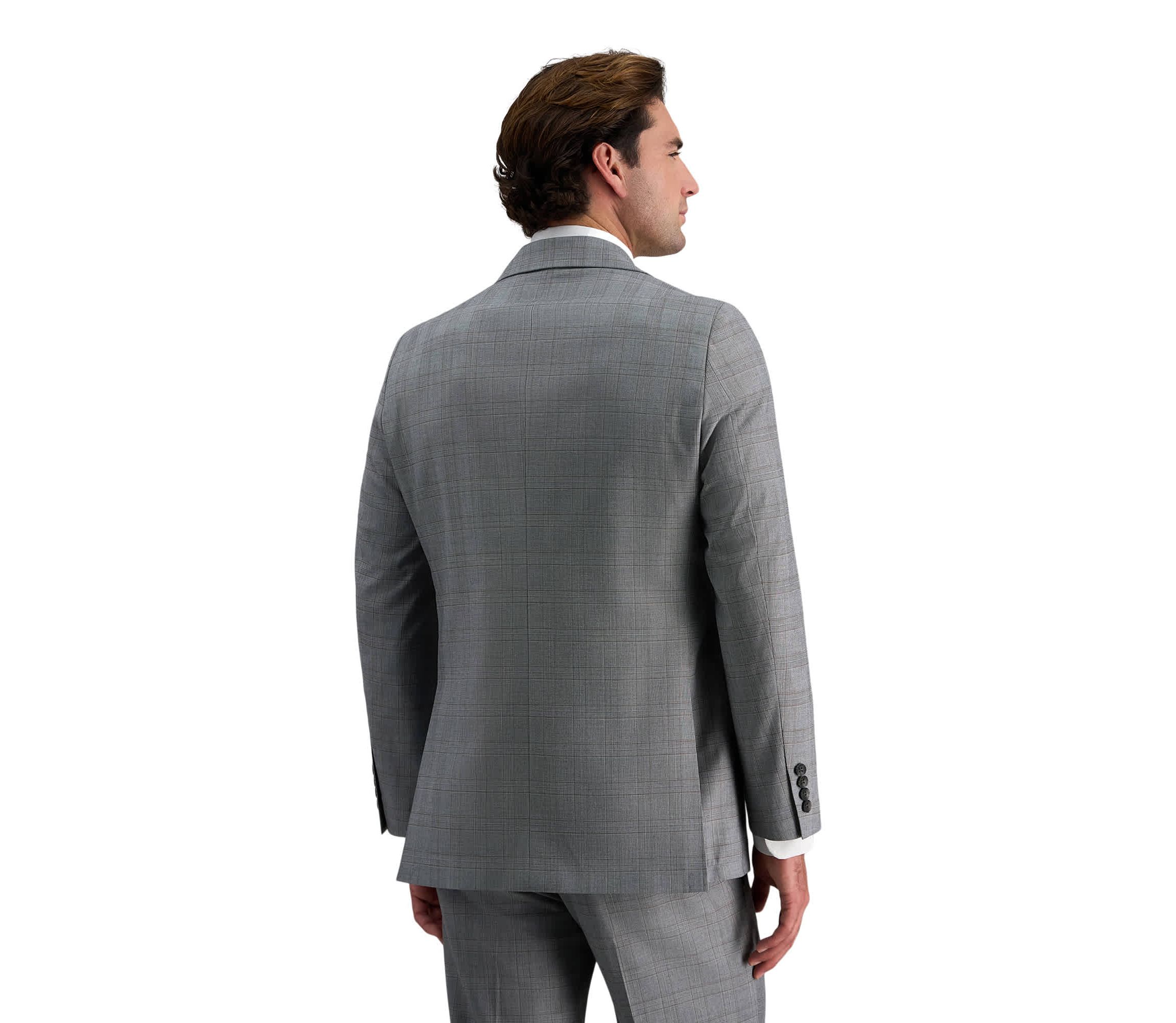J.M. Haggar™ Mens Tailored Fit Stretch Plaid Suit Separate Jacket