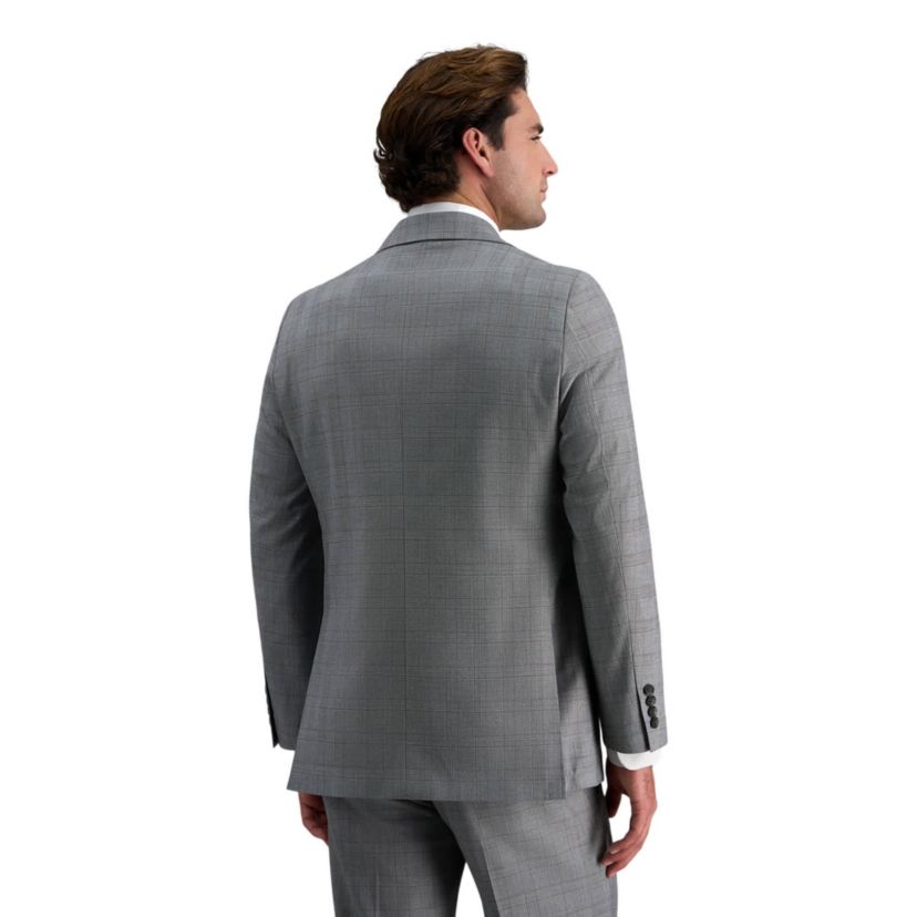 J.M. Haggar™ Mens Tailored Fit Stretch Plaid Suit Separate Jacket