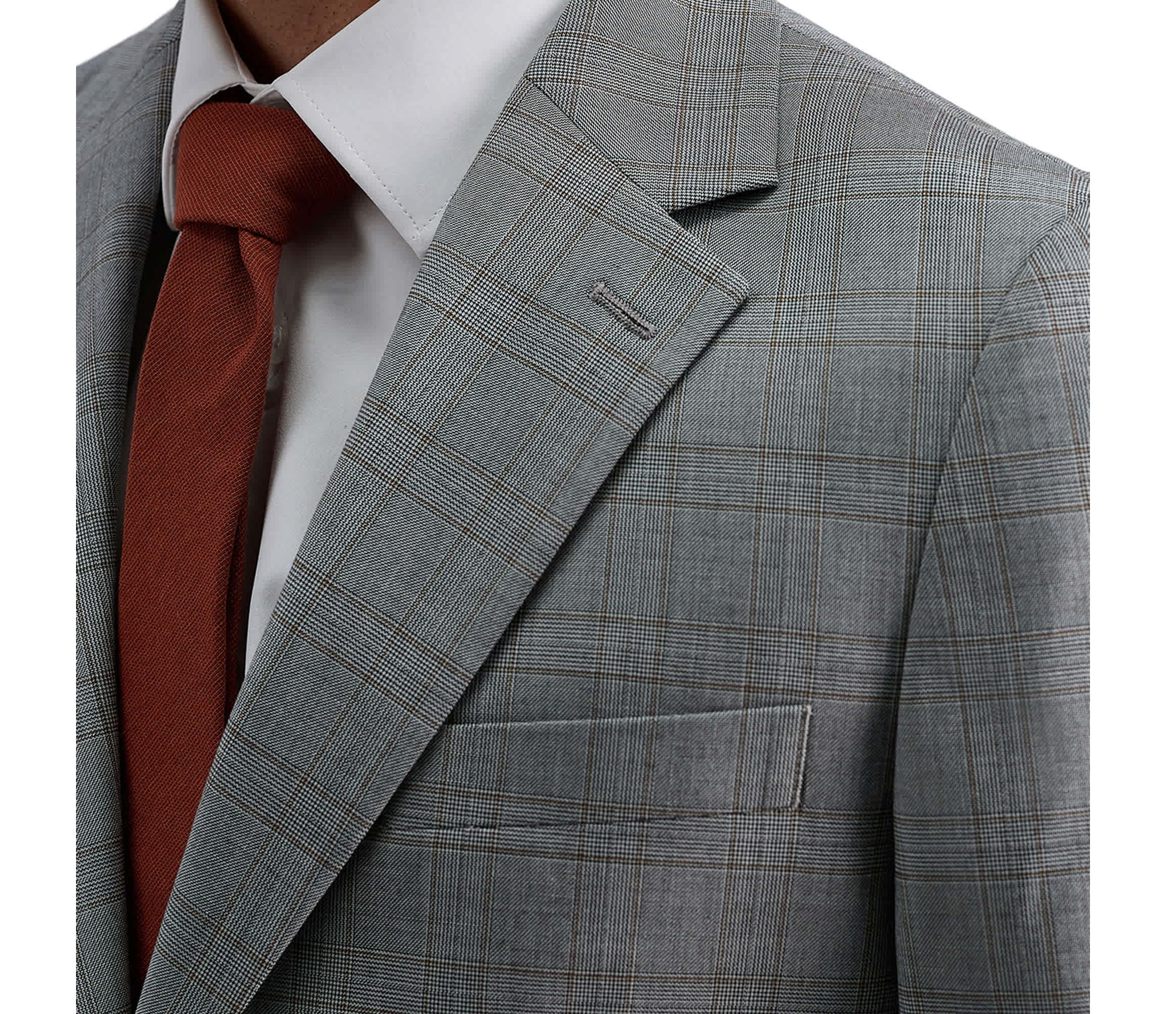 J.M. Haggar™ Mens Tailored Fit Stretch Plaid Suit Separate Jacket
