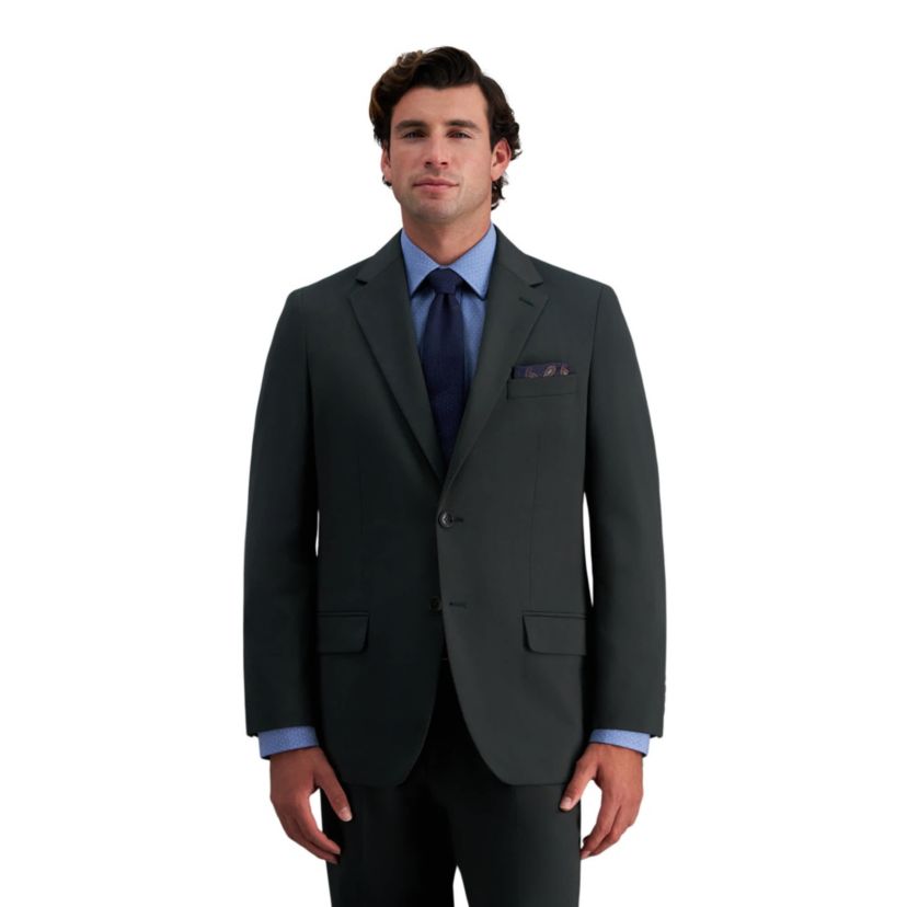 J.M. Haggar™ Mens Tailored Fit Dark Green Stretch Weave Suit Separates Jacket