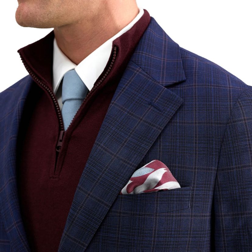 J.M. Haggar™ Slim Fit Blue Plaid Suit Separates Jacket