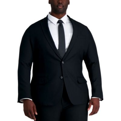 Haggar Men's Smart Wash® with Repreve® Classic Fit Suit Jacket, Black, 52 Regular