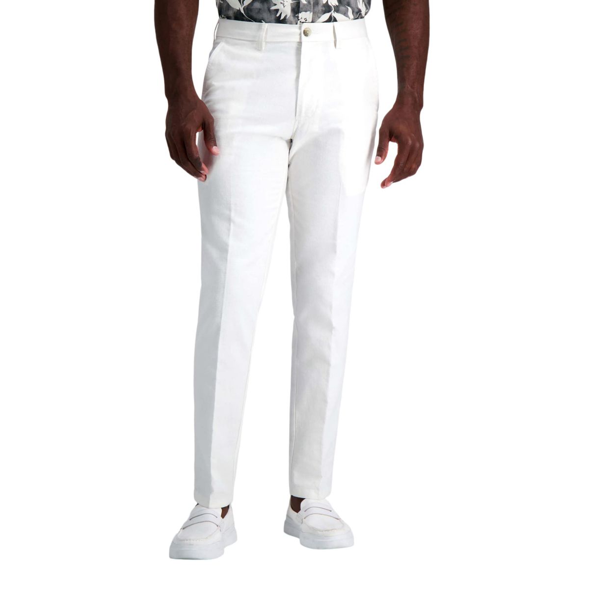 Kenneth Cole REACTION Linen Blend Slim Fit Flat Front Chino Pant