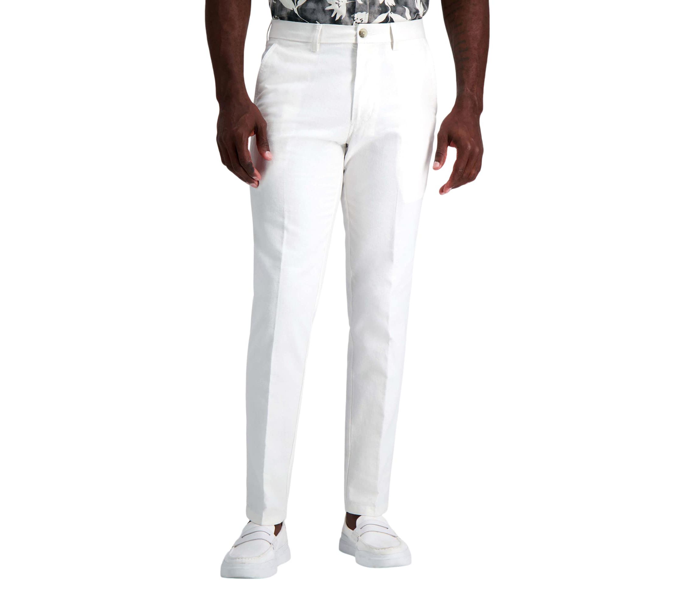 Kenneth Cole REACTION Linen Blend Slim Fit Flat Front Chino Pant