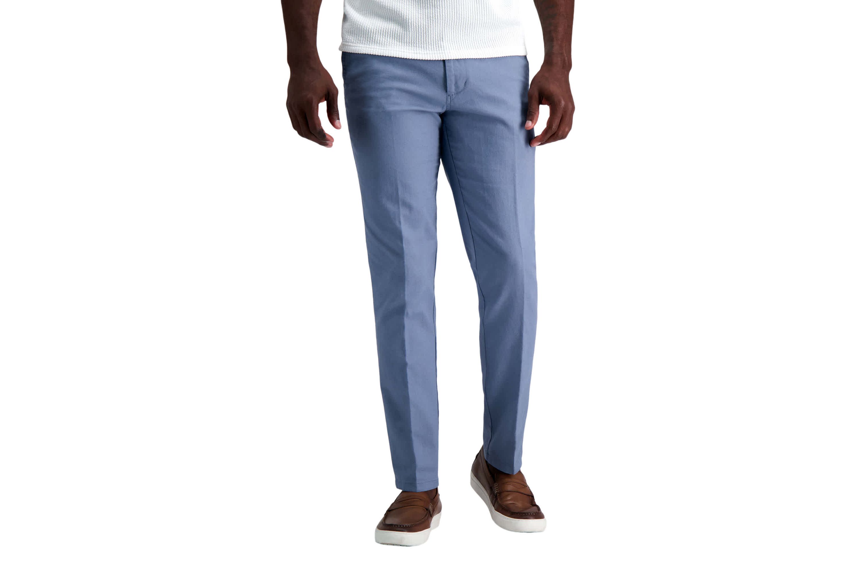 Kenneth Cole REACTION Linen Blend Slim Fit Flat Front Chino Pant