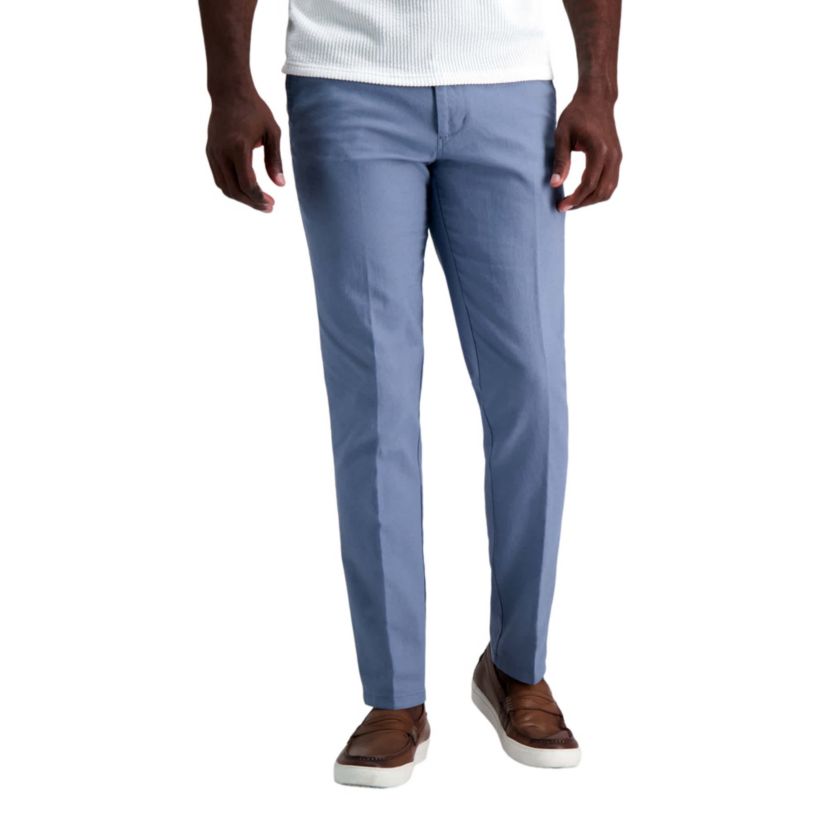 Kenneth Cole REACTION Linen Blend Slim Fit Flat Front Chino Pant