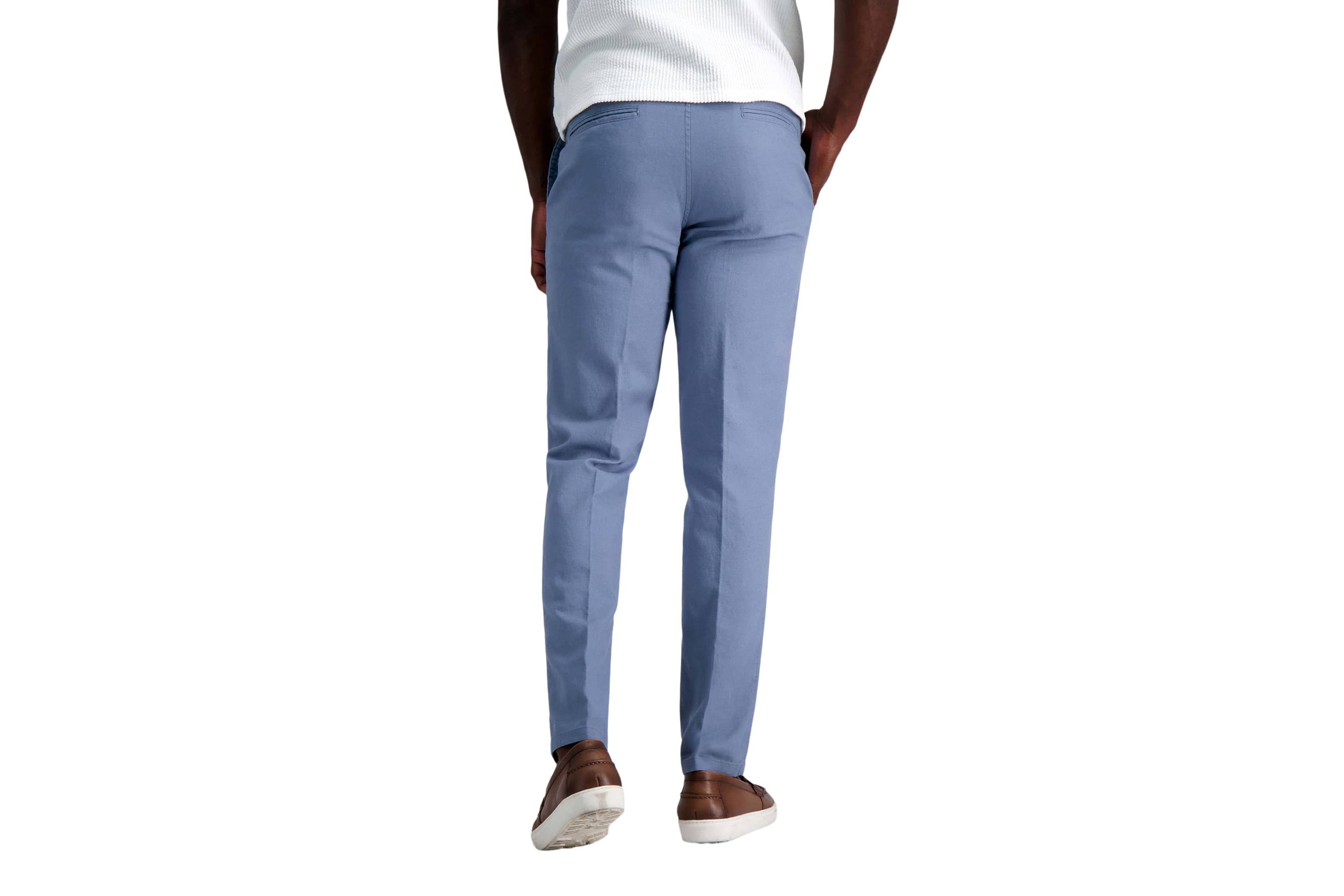 Kenneth Cole REACTION Linen Blend Slim Fit Flat Front Chino Pant