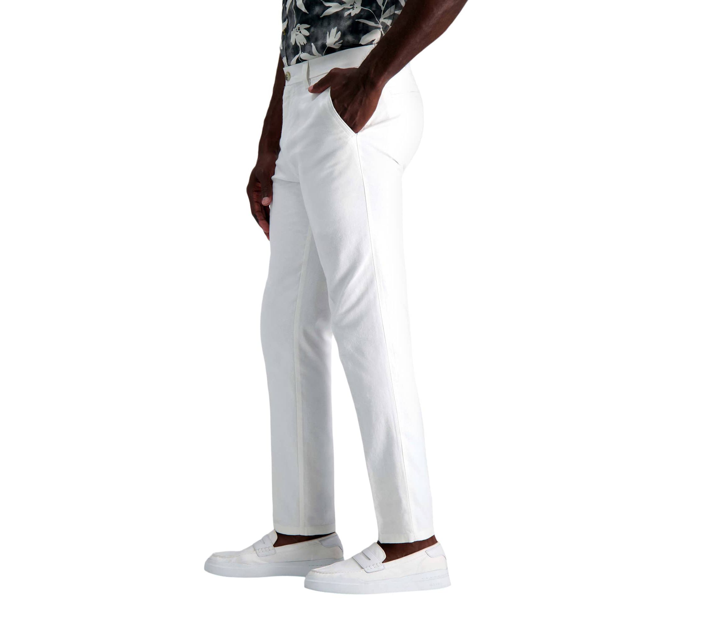 Kenneth Cole REACTION Linen Blend Slim Fit Flat Front Chino Pant