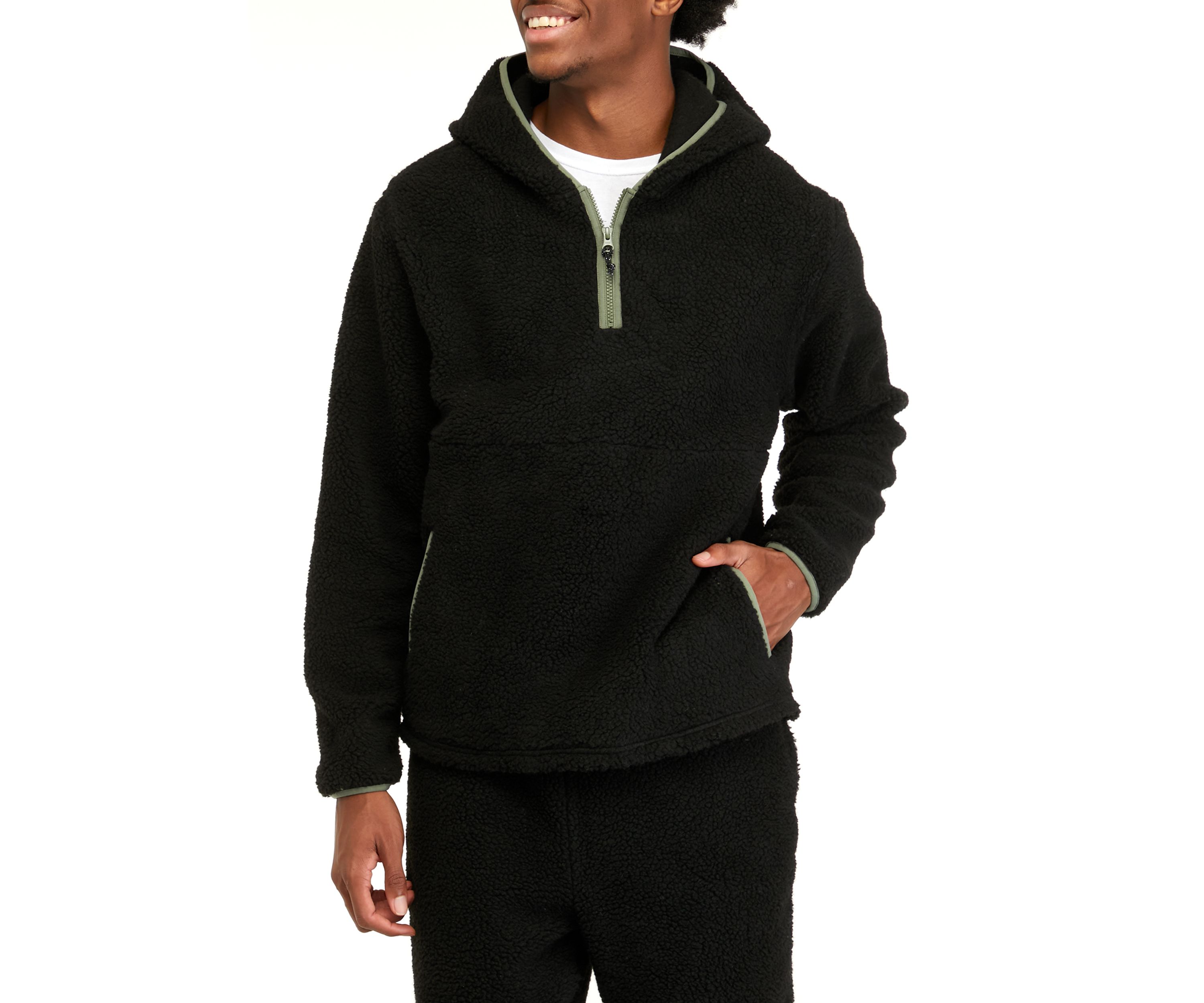 Sherpa Quarter Zip Pullover Sweatshirt