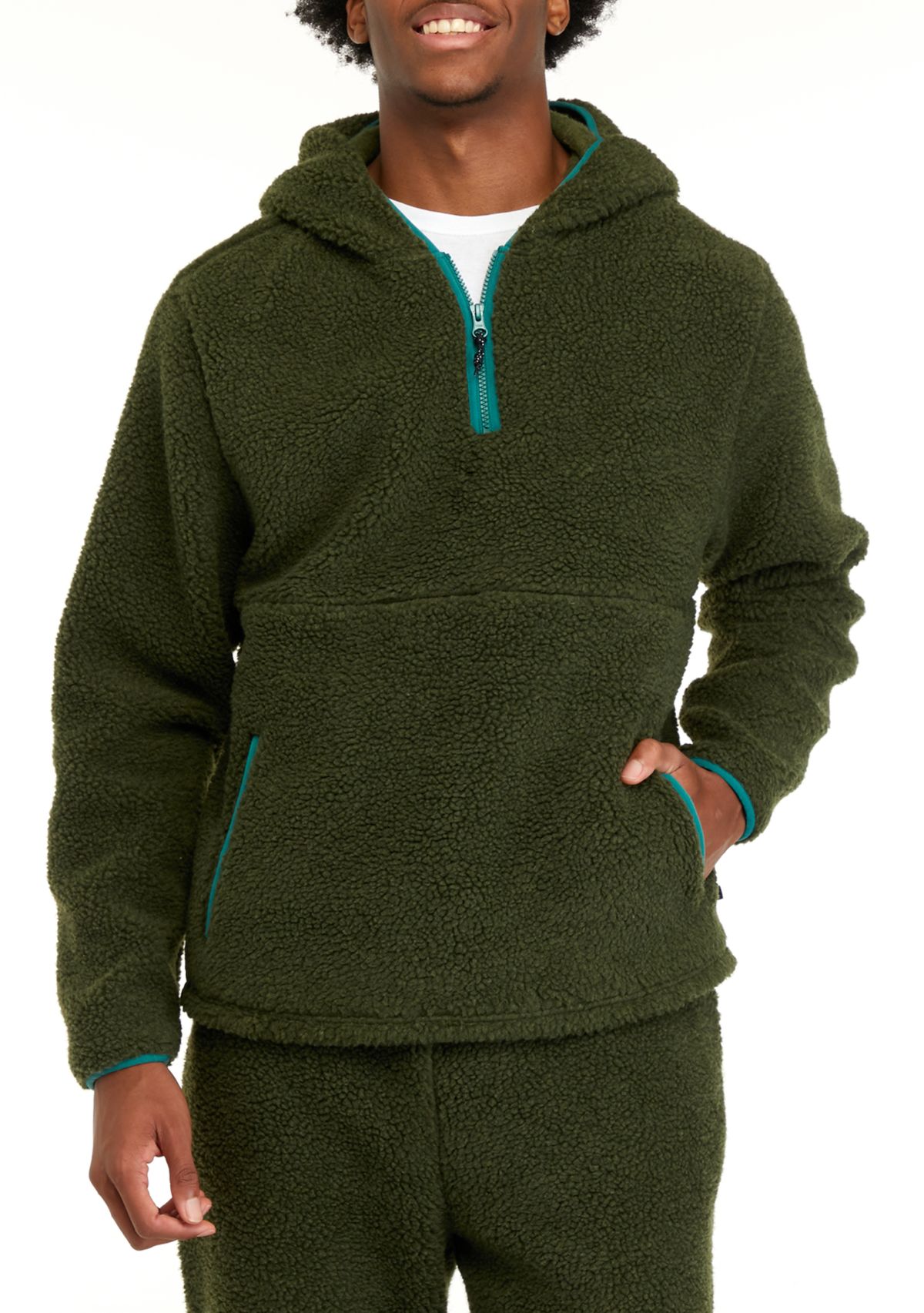 Sherpa Quarter Zip Pullover Sweatshirt