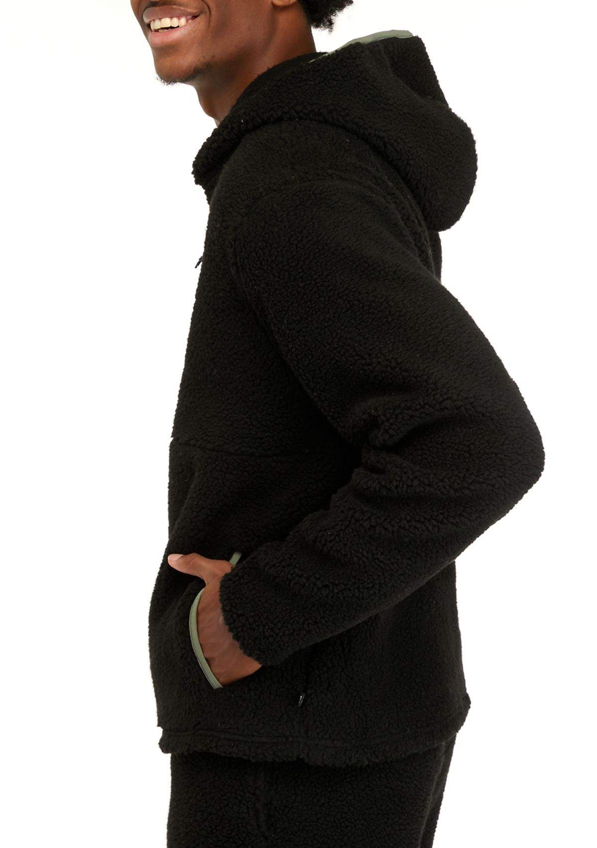 Sherpa Quarter Zip Pullover Sweatshirt