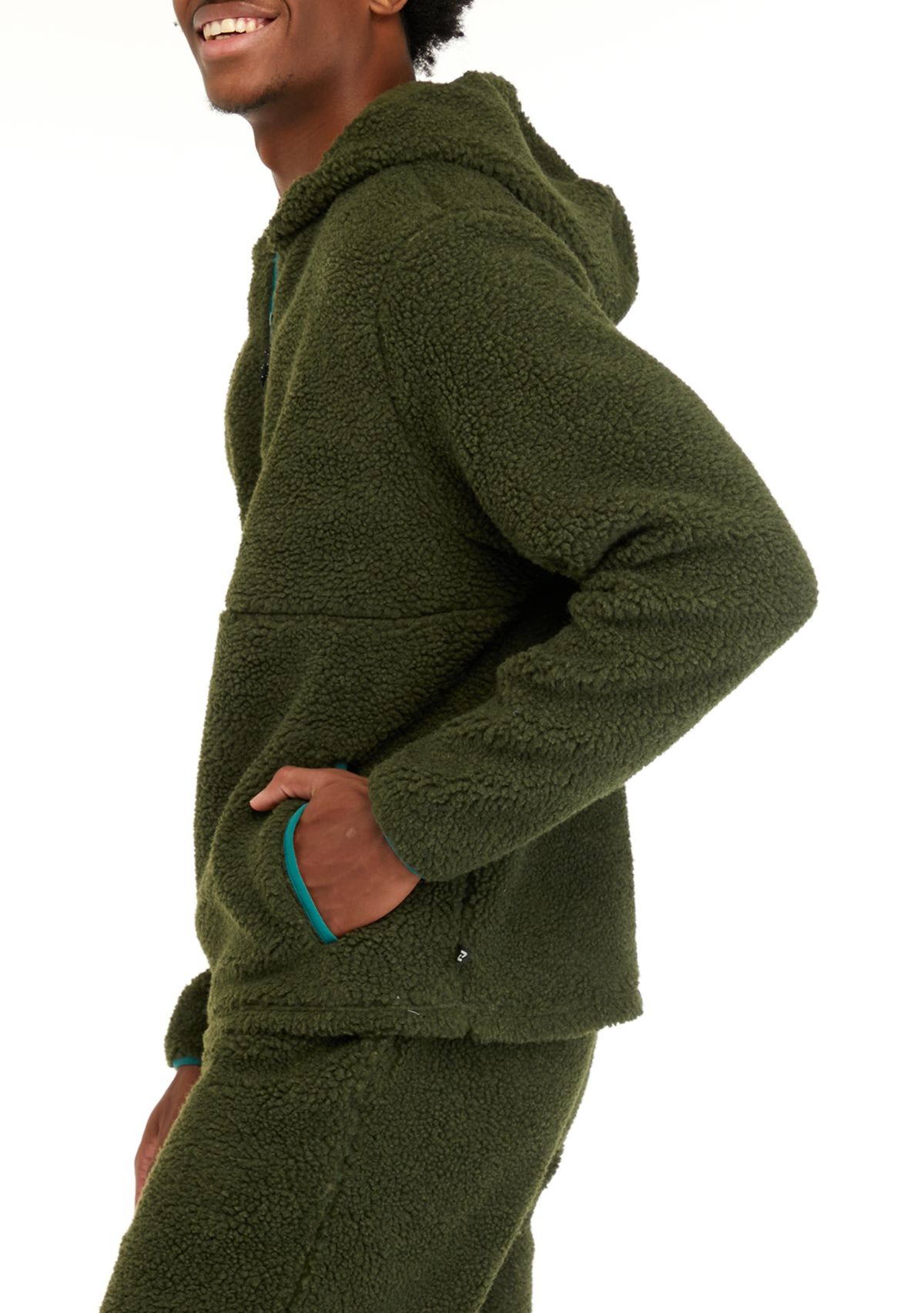 Sherpa Quarter Zip Pullover Sweatshirt