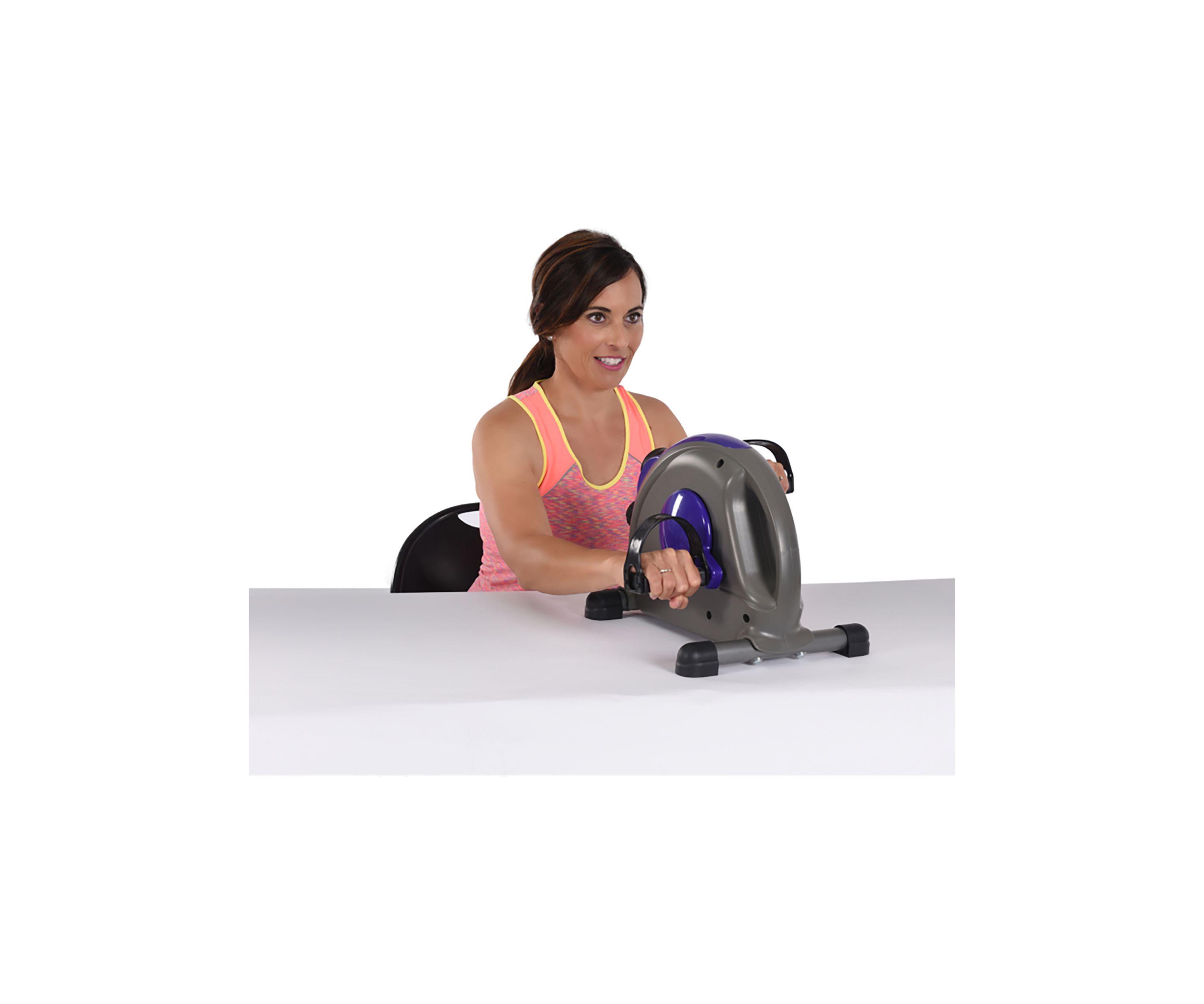 Mini Exercise Bike with Smooth Pedal System, Purple
