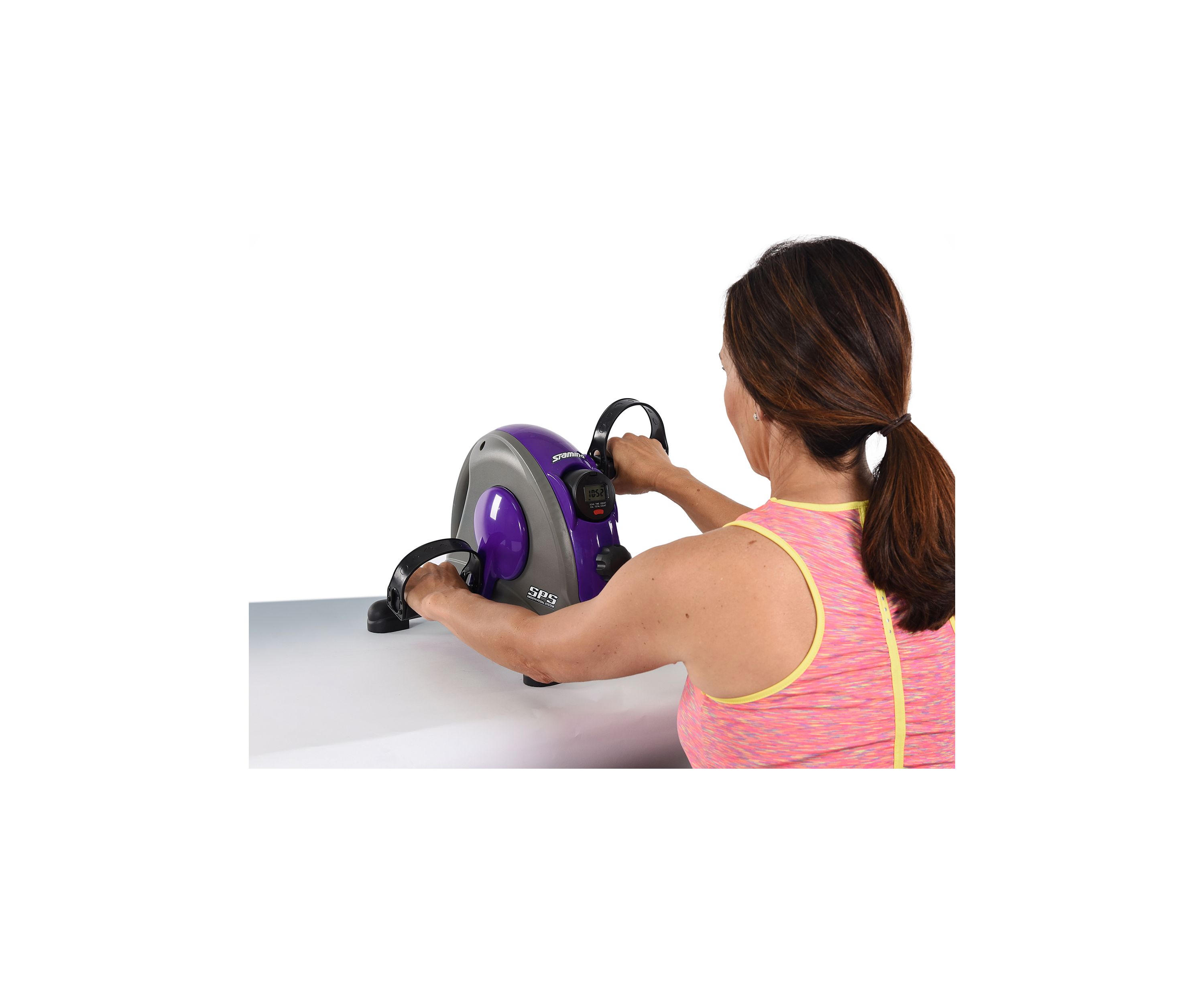 Mini Exercise Bike with Smooth Pedal System, Purple