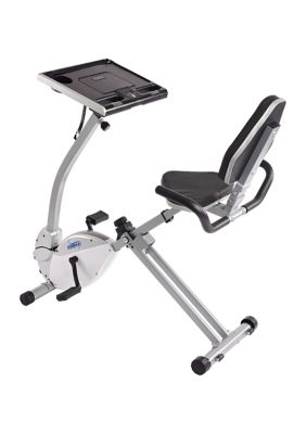 Stamina 2-In-1 Recumbent Exercise Bike Workstation & Standing Desk