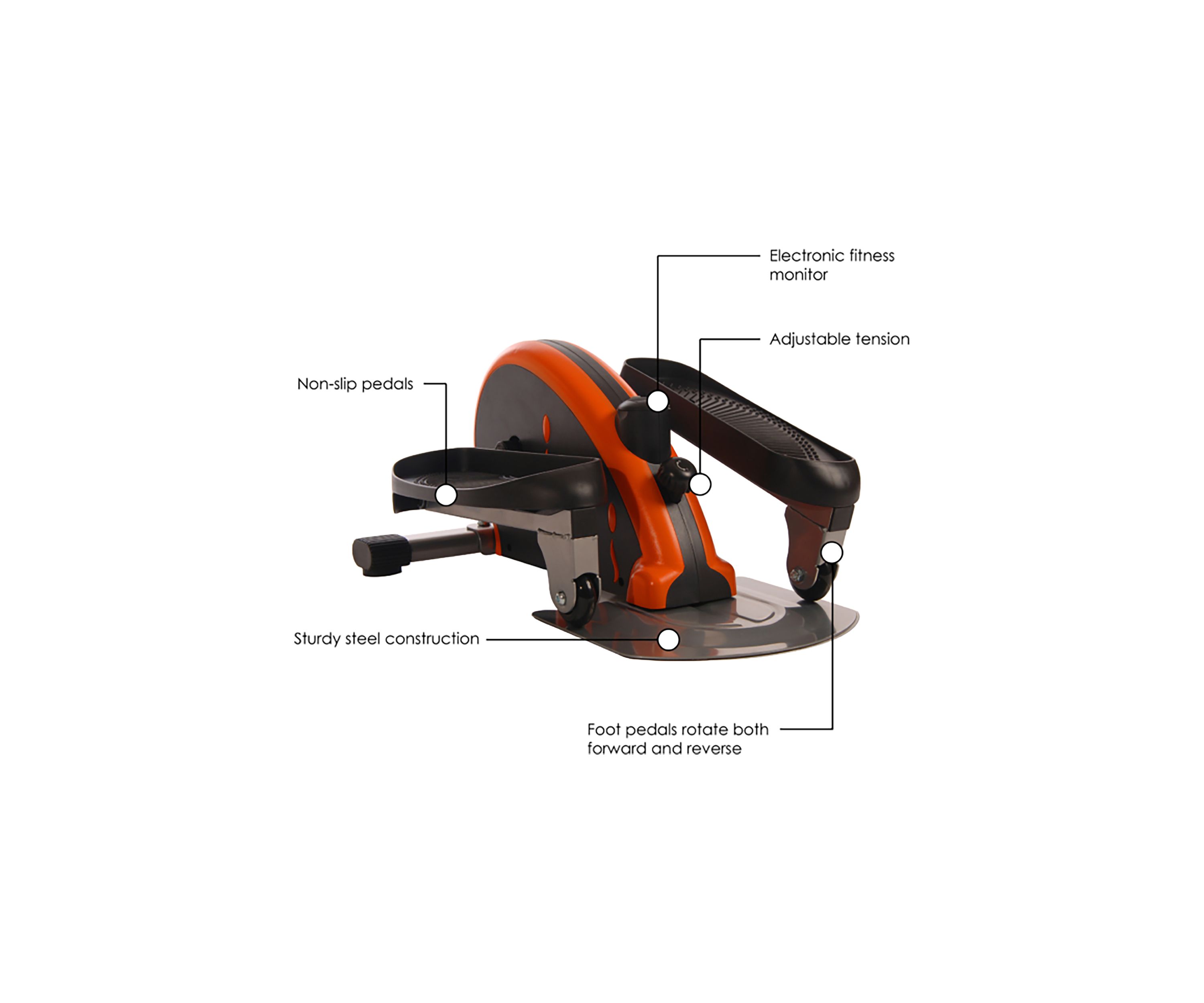 InMotion Elliptical Trainer, Orange