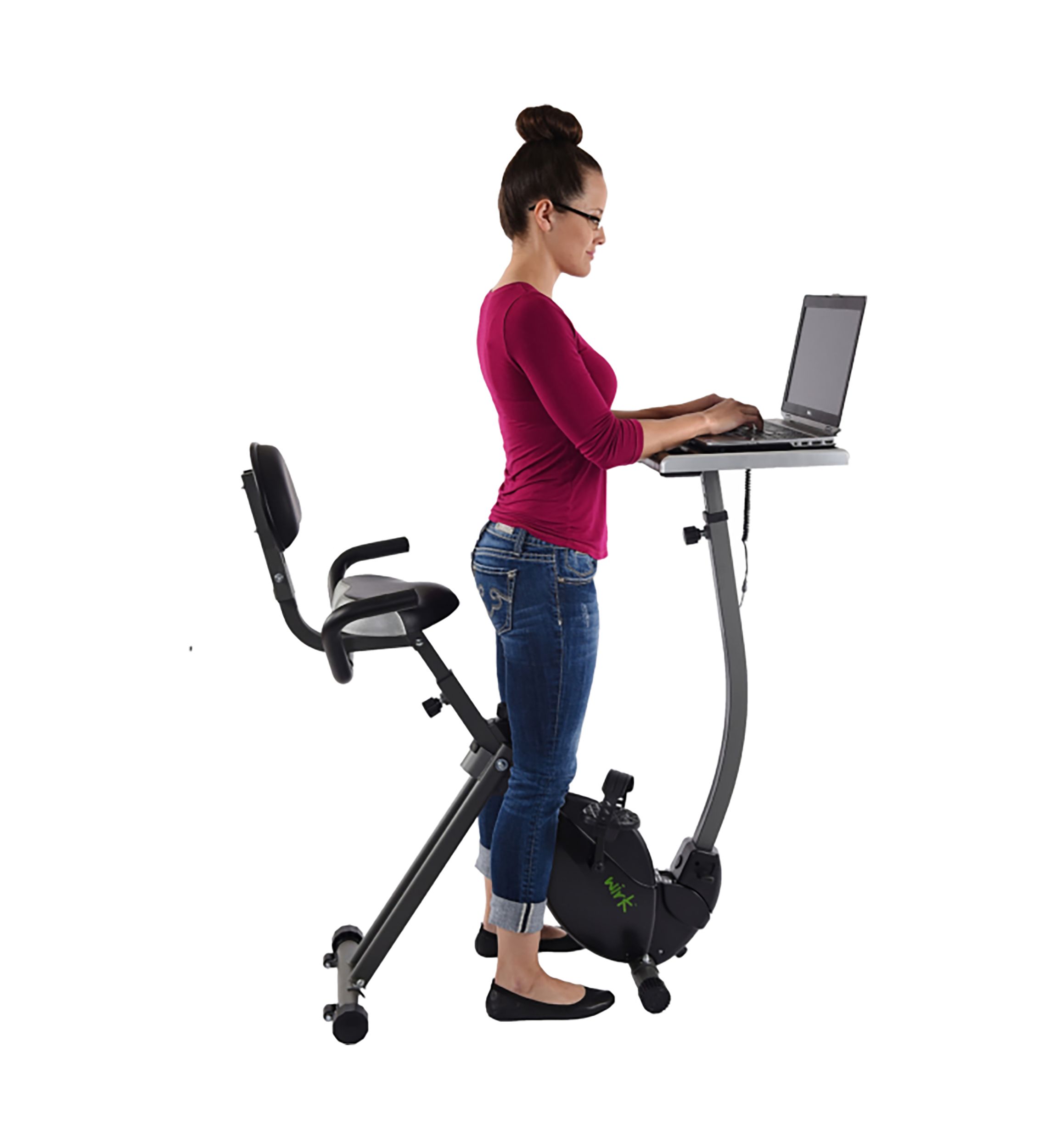 2-in-1 Wirk Ride Exercise Bike Workstation & Standing Desk