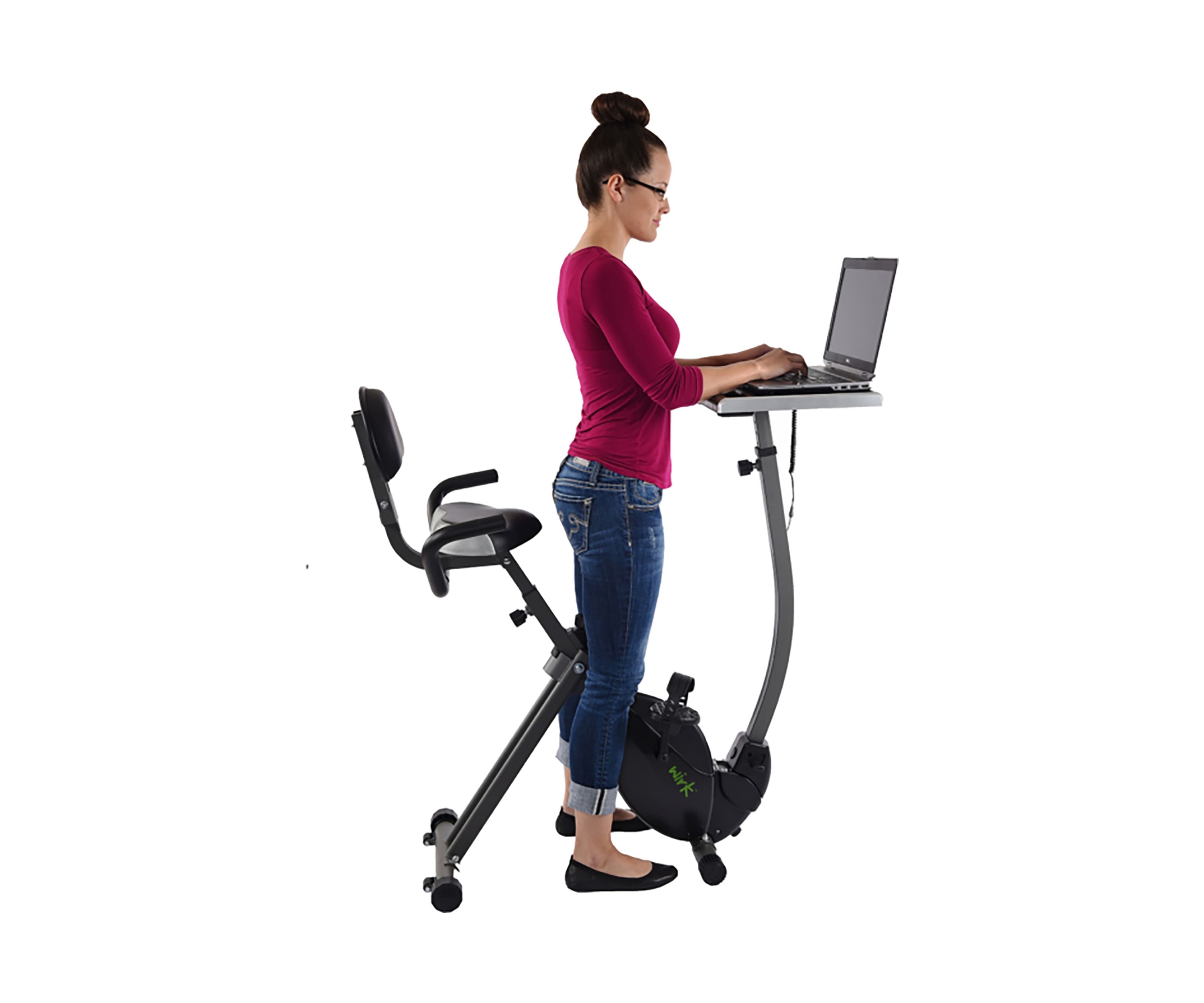 2-in-1 Wirk Ride Exercise Bike Workstation & Standing Desk