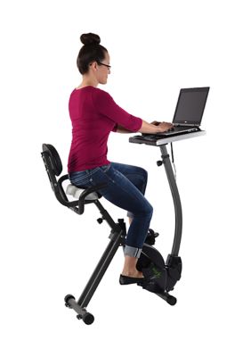 2-in-1 Wirk Ride Exercise Bike Workstation & Standing Desk