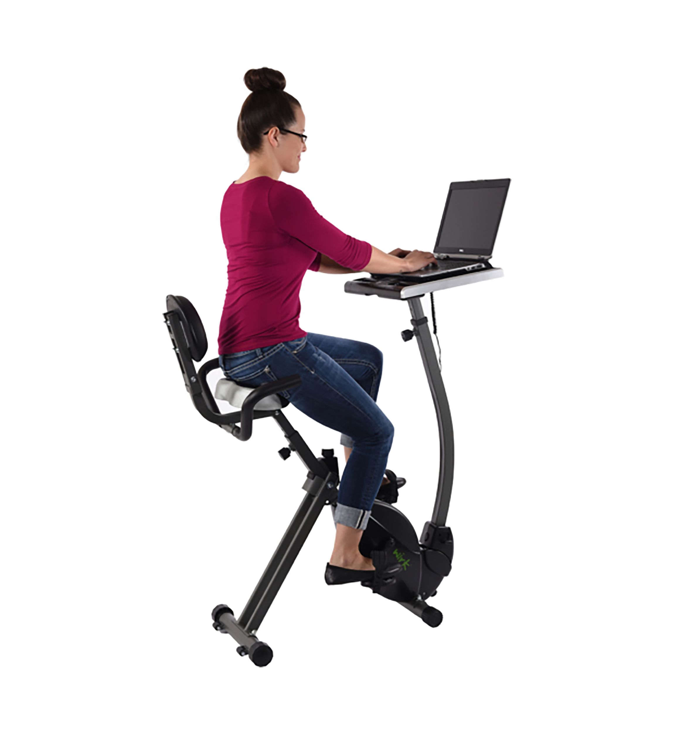 2-in-1 Wirk Ride Exercise Bike Workstation & Standing Desk