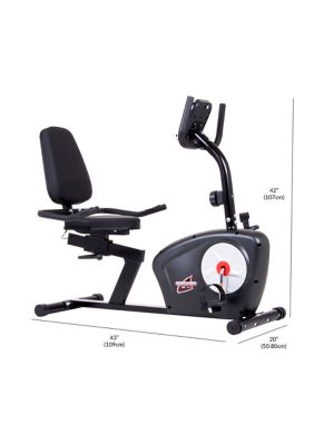 Body Champ Recumbent Exercise Bike w/ Heart Rate Sensors