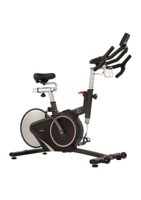 Sunny Health & Fitness Magnetic Rear Belt Drive Indoor Cycling Bike W/ Cadence Sensor & Pulse Rate